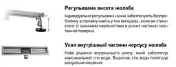 Душовий канал Koer FD20-70x750 нержавіюча сталь KR4744 - мініатюра 3