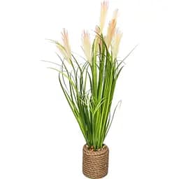 Штучна рослина Devilon Очерет з зеленою травою у горщику 74 см жовто-рожева (130474)