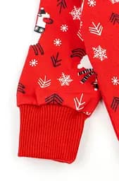 Комбінезон дитячий на блискавці з начосом Christmas Llama