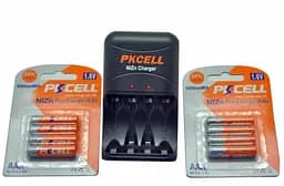 Зарядний пристрій і акумулятори Pkcell AAA Ni-Zn 900 mWh 8 шт