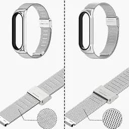 Ремінець BeCover Metal для Xiaomi Mi Smart Band 7 Black (707493) - мініатюра 2