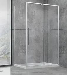 Душевая кабина Dusel DSL191 + DSL195 Chrome 1200x900x1900, Универсальная, прозрачная, хром, 120x90