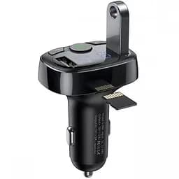 АЗП FM модулятор Baseus S-09A 10W (2USB-A) (CCMT) Black - мініатюра 4