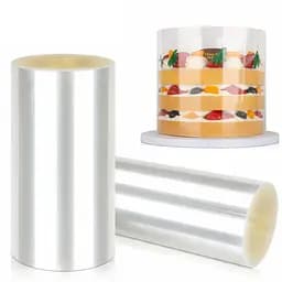 Ацетатная кондитерская бордюрная лента прозрачная (плёнка), 100 мкм, высота 15 cм, 1 кг Прозрачный 88272