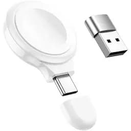Зарядка QI Hoco portable wireless charger for iWatch CW36 Type-C/USB, 0.4A/2W