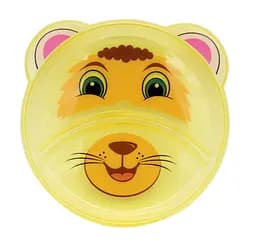 Тарілка секційна Baby Team Лев, 120 мл, жовтий (6000_лев_желтый)