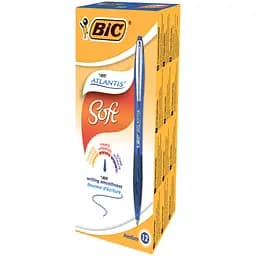 Ручка кулькова Bic автоматична Atlantis з гумовим грипом Синя (bc9021322)
