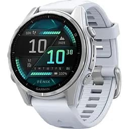 Смарт-годинник Garmin Fenix 8 Amoled Silver with Whitestone Silicone Band 43 мм (010-02903-00)