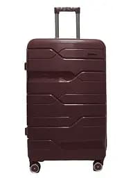 Валіза велика L поліпропілен Milano bag 0306 76×49×31см 82л Бордовий - мініатюра 1