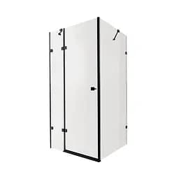 Душевая кабина Qtap Capricorn BLA10128RC6 120x80 см, стекло Clear 6 мм, покрытие CalcLess без поддона, Черный, Универсальная, прозрачная