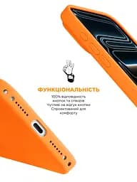 Силиконовый чехол с MagSafe для Apple iPhone 17 Pro Max, ICON2 MagCase, оранжевый, противоударный, панель с мягкой подкладкой, защита всего корпуса, поддержка беспроводной зарядки, совместим с защитными стеклами и пленками, ArmorStandart (ARM86682) - мініатюра 4