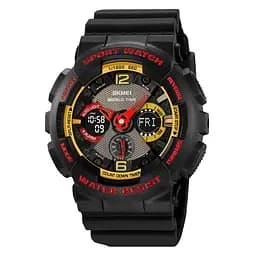 Наручний годинник чоловічий 2118BKRD Black-Red Skmei acs0030266