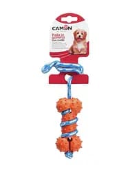 Игрушка для собак резиновая кость с веревкой Camon 10х35см