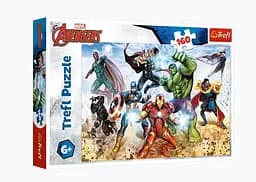 Пазлы "Готовы спасать мир. Марвел: Мстители" 160элементов 15368 Trefl, в коробке (5900511153682)