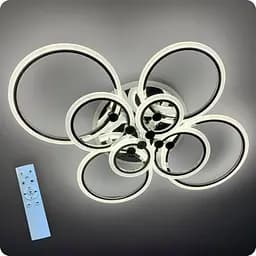 Люстра світлодіодна 517 Light 3color з пультом 224Вт Хром (01231)