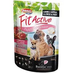 Сухий корм для цуценят всіх порід FitActive Puppy&Junior, гіпоалергенний, з ягням, 300 г