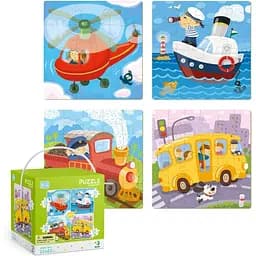 Пазл DoDo 4 в 1 Транспорт, 72 елементи (300132) - мініатюра 4