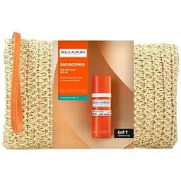 Подарунковий набір Bella Крем гель-крем сонцезахисний від пігментних плям SPF50 для комбінованої жирної шкіри 50 мл + Косметичка.
