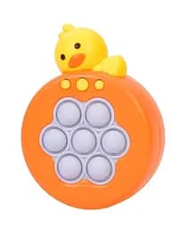 Електронна гра BH-001-002 "Мордочка" Поп Іт Pop It, музика, світло, в коробці (6903317673421) Качка Помаранчевий
