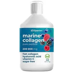Морской коллаген Sporter Collagen Fish 200000 Sugar Free с гиалуроновой кислотой Лесные ягоды 500 мл