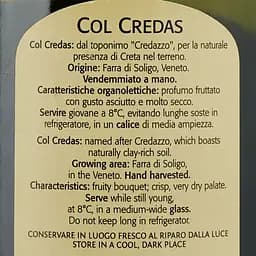 Ігристе вино Adriano Adami Col Credas Extra Brut, біле, екстра-брют, 11%, 0,75 л - мініатюра 3