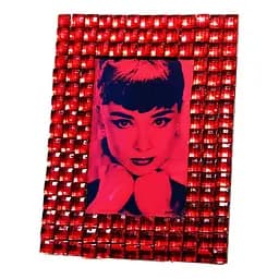 Фоторамка стекло красная