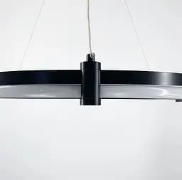 LED люстра у чорному кільцевому каркасі Ø 80 см | Line F | Арт. SGA18-800 BK - мініатюра 3