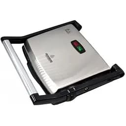 Прижимной контактный электрический гриль Crownberg CB-1045 домашний с антипригарным покрытием 2000Вт Серый