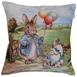 Наволочка Прованс Настроение Заяц с шариками гобеленовая 45х45 см (44326)
