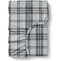 Простирадло Cosas на резинці фланель 80х160 basalt tartan, чорний (Flannel_BasaltTartan_80x160x20)