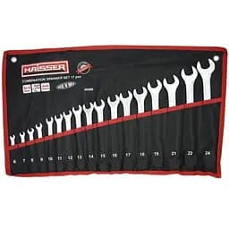 Набор комбинированных ключей Haisser Холодный штамп в чехле 17 шт. 6-24 мм (48480)