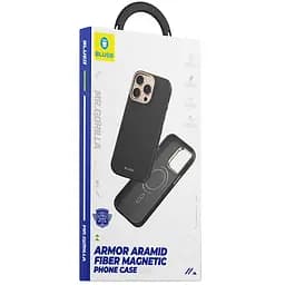 TPU+PC чохол Blueo Aramid Fiber with Magnetic Fit для Apple iPhone 17 Pro (6.3") Black - мініатюра 3