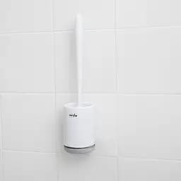 Йоржик для унітазу МВМ My Home клейкий настінний BP-12, білий з сірим (BP-12 WHITE/GRAY) - мініатюра 9