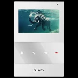 Аналоговий відеодомофон Slinex SQ-04M (white), 4,3” кольоровий екран TFT, слот microSD, 119×175×21 мм