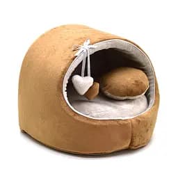 Будка для котів та собак Zoo-hunt Плюш коричнева №2 425х375х375 мм