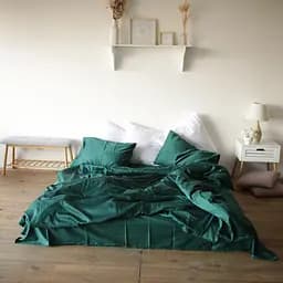 Комплект постельного белья Евро размер 200 x 220 см Emerald Изумрудный