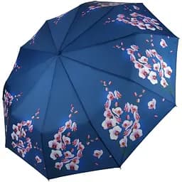 Жіноча складана парасолька напівавтомат The Best 98 см синя