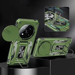 Чохол Epik ударостійкий Camshield Army Ring для Xiaomi Redmi Note 14 Pro 4G/5G/Poco X7 Оливковий/Army Green - мініатюра 3