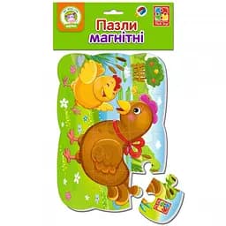 Пазлы на магните Vladi Toys Мої перші ігри Курочка и цыпленок А5 12 элементов (VT3205-78)