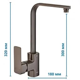 Змішувач для кухні Haiba Kubus 017 graphite HB4008 Графіт - мініатюра 2