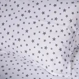 Комплект постільної білизни MirSon Фланель 016 White Stars білий з сірим King Size (2200009652127) - мініатюра 5