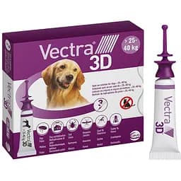 Краплі на холку Ceva VECTRA 3D (Вектра 3D) від зовнішніх паразитів для собак вагою від 25 до 40 кг – 3 піпетки