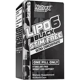 Комплекс для похудения Nutrex Research Lipo 6 Black UC Stim-Free 60 капсул