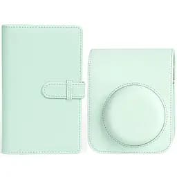 Набір аксесуарів для камери Fujifilm Instax Mini 12 - Чохол та Фотоальбом на 108 фото Зелений