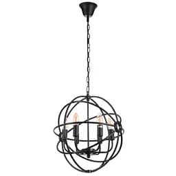 Люстра Brille подвесная лофт E27 60W BK (BL-356S/6)