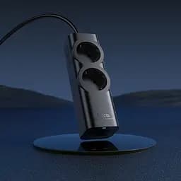 Мережевий зарядний пристрій подовжувач Hoco NS10 USB/3 Type-C PD 67W 2 розетка 2m чорний - мініатюра 8