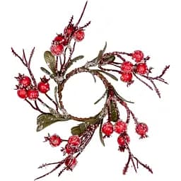 Вінок-свічник Yes! Fun з червоними ягодами 5 см (973958)