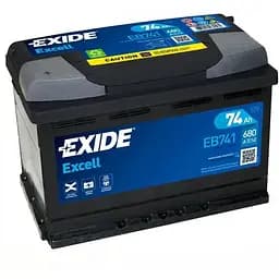 Автомобільний акумулятор Exide Excell EB741 (+/-) 6СТ-74Ah Аз 680A (EN)