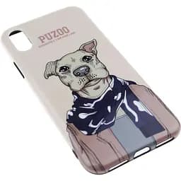 Чохол-накладка PUZOO TPU Glossy Shiny Powder Art dog iPhone X Brown Aboo - мініатюра 3