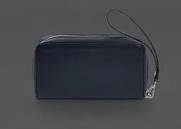 Кожаный клатч-купюрник 4.0 синий краст